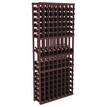 8 Column Display Row Wine Cellar, Pine, Walnut Stain