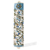 Hand Painted Mezuzah Embellished w/ a Ivy and Flowers Design 24K Gold Plated, 6"