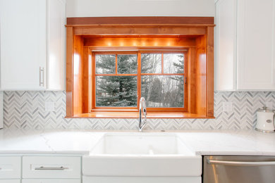 Kitchen - transitional kitchen idea in Other