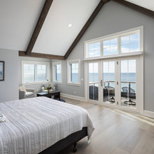 Transitional coastal lake house