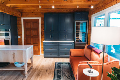 Farmhouse home design photo in DC Metro