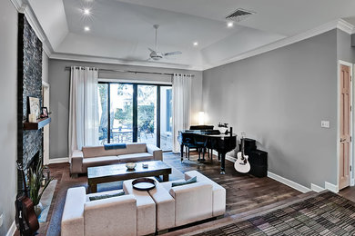 Example of a trendy family room design in Jacksonville