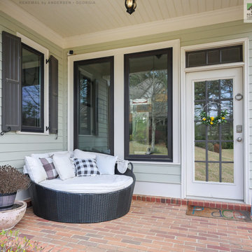 New Black Windows and Great Porch - Renewal by Andersen Georgia