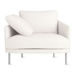 Camber Armchair in Leather, Stainless Legs - Products