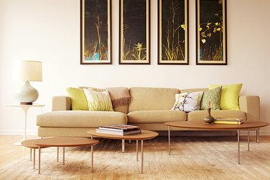 Inspiration for a contemporary living room remodel in New York
