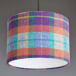 Harris Tweed Pastel Check Lamp Shade - Lampshades