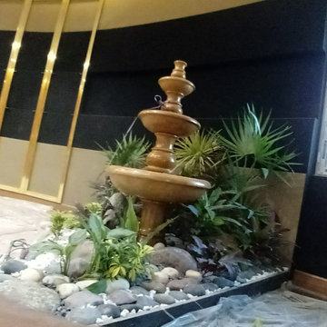 Indoor Waterfall and plantation