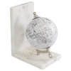 Contemporary White Marble Bookends Set 24821