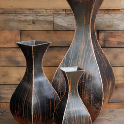 Curvy Steel Vases - Sculptures