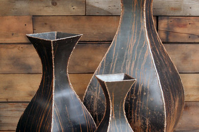 Curvy Steel Vases