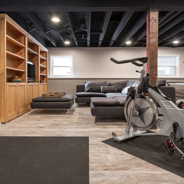 Entertain and Exercise Basement Remodel