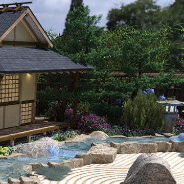 Asian Garden with Koi Pond