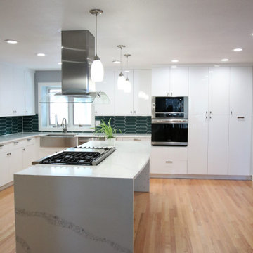 Acrylic Cabinetry & Quartz Countertops