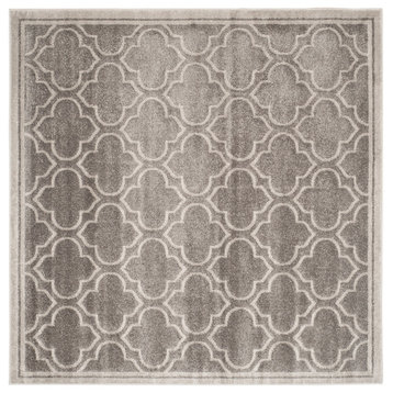 Safavieh Amherst Collection AMT412 Rug, Grey/Light Grey, 5' Square