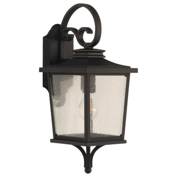 Tillman Small 1 Light Outdoor Lantern, Textured Matte Black
