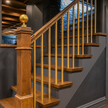 Moody Basement Blues: Remodel Transforms 1887 Cellar to Stunning Living Space