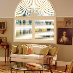 Heritance&reg; hardwood shutters with TruView&trade; Rear Tilt - Window Treatments