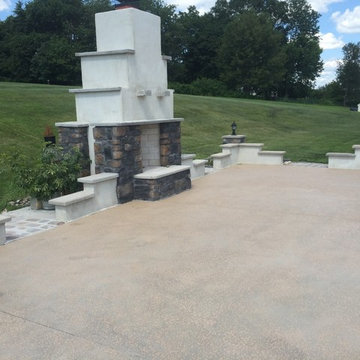 Spray Texture Concrete Patio