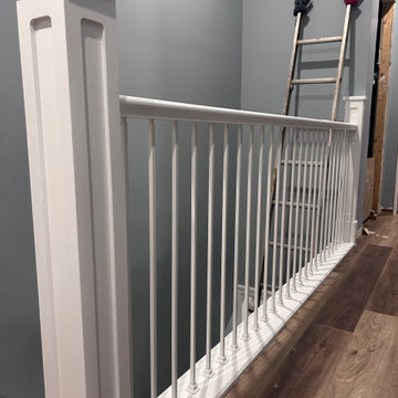 Matte White Plain 1/2" Hollow Square Shaft Pin Top Baluster