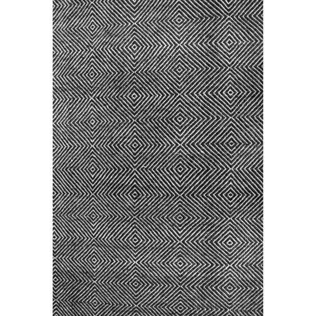 Nuloom Hand-Tufted Trellis Rug, Black 3'x5'