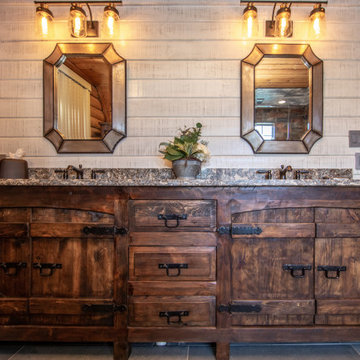 Rustic Log Cabin Master Bath