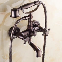 Traditional Oil-rubbed Bronze Finish Two Handles Bathtub Faucet T0415W-OR - Bathtub Faucets