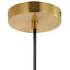 Apollo Metal LED Pendant, Black, Brass Gold, Gray/Brass Gold, Width: 6.00"
