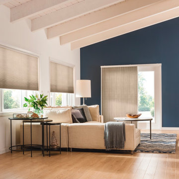 Honeycomb Cellular Shades and Sliding Panel Shades