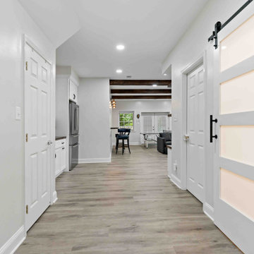 Pristine McLean Kitchen & Basement Remodel Offers Functionality for Large Family