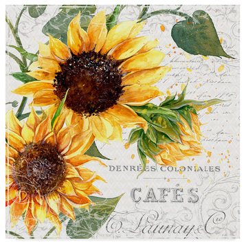"Summertime Sunflowers II" by Irina Trzaskos Studio, Canvas Art, 35"x35"