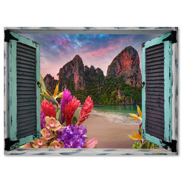 Leo Kelly 'Tropical Window to Paradise VI' Canvas Art, 32"x24"