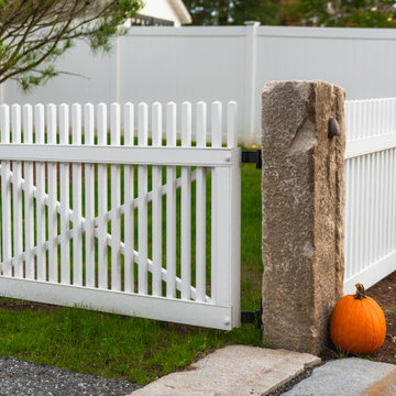 Square Picket Fence and Driveway Gates - Middleton, MA