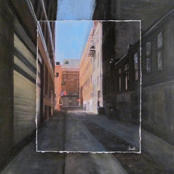 Mixed Media Art "Alley Front Street" - Mixed Media Art