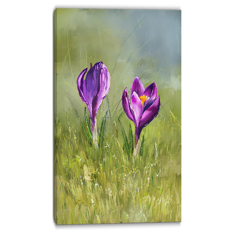 "Crocus Couple" Canvas Print, 20"x40"