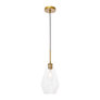 Brass and Clear glass