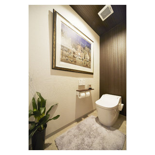 絵画が引き立つシンプルモダンなトイレ 和室 和風 トイレ 洗面所 他の地域 株式会社ナサホーム Houzz ハウズ