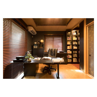 ホームオフィス 和モダン Modern Home Office Tokyo Suburbs By Design Interieur Terada Yumi ﾃﾞｻﾞｲﾝ ｱﾝﾃﾘﾕ ﾃﾗﾀﾞﾕﾐ Houzz