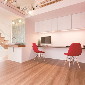 75 Pink Built In Desk Home Office Ideas You Ll Love October 22 Houzz