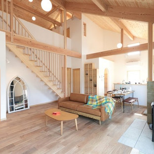 カントリー風おしゃれなリビングのインテリア実例画像 21年9月 Houzz ハウズ