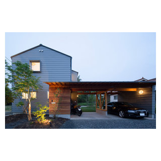 ガレージのある家 趣味が満載 ネコとバイクとガレージハウス Asiatique Facade Nagoya Par 松原建築計画 Matsubara Architect Design Office Houzz
