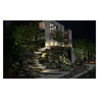 外構 エクステリア 造園 設計パース Rikcad とある別荘のパース Industrial Exterior Other By 株式会社ユニマットリック Houzz