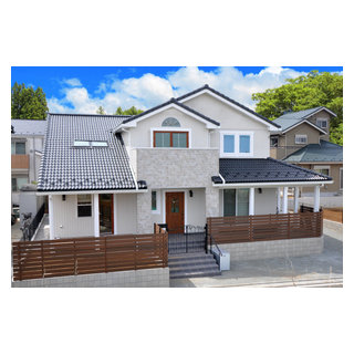 石目調の外壁がアクセントのオシャレな外観 Scandinavian Exterior Tokyo Suburbs By 株式会社コグマホーム Houzz