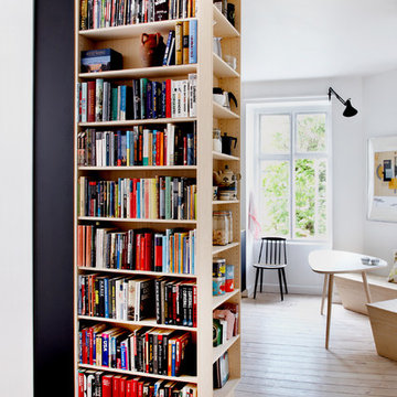 Three sided bookshelf and storage unit