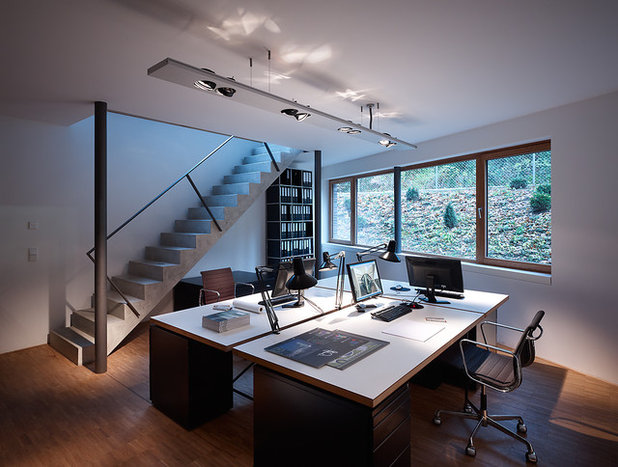 Contemporary Home Office Modern Arbeitszimmer