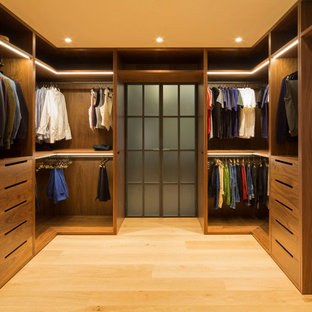 Modelo de armario y vestidor ecléctico grande
