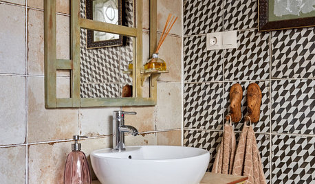 Más vale una imagen...: 19 baños pequeños llenos de buenas ideas