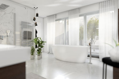 ハノーファーにあるトラディショナルスタイルのおしゃれな浴室の写真