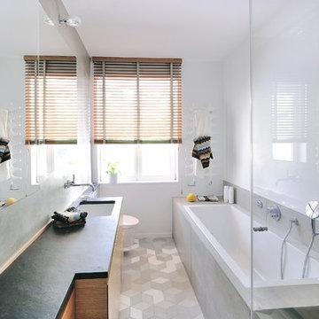 Badezimmer in Beton-Optik