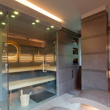Design Sauna integriert in ein individuelles Privat-Spa