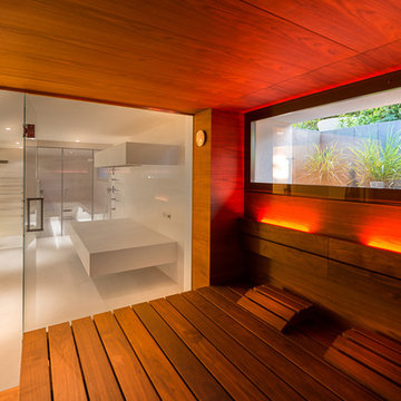 Design-Sauna mit asiatischem Touch